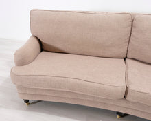Load image into Gallery viewer, 3-istuttava kangassohva beige