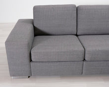 Lataa kuva Galleria-katseluun, 3-istuttava kangassohva harmaa