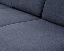Lataa kuva Galleria-katseluun, 3-istuttava kangassohva sininen