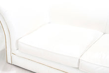 Lataa kuva Galleria-katseluun, 3-istuttava keinonahkasohva valkoinen