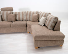 Lataa kuva Galleria-katseluun, Above 4-istuttava kulmasohva vaaleanruskea