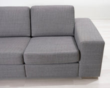 Lataa kuva Galleria-katseluun, 3-istuttava kangassohva harmaa