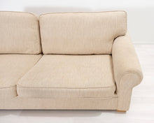 Load image into Gallery viewer, 3-istuttava kangassohva beige