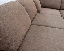 Load image into Gallery viewer, Asko 4-istuttava kulmasohva ja rahi ruskea