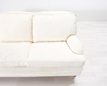 Lataa kuva Galleria-katseluun, 3-istuttava kangassohva valkoinen