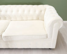 Lataa kuva Galleria-katseluun, 3-istuttava kangassohva luonnonvalkoinen