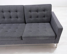 Lataa kuva Galleria-katseluun, 3-istuttava kangassohva harmaa
