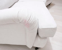 Lataa kuva Galleria-katseluun, 3-istuttava kangassohva vaaleanharmaa