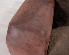 Lataa kuva Galleria-katseluun, 7-istuttava avokulmasohva ruskea