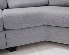 Load image into Gallery viewer, 4-istuttava divaanisohva ja rahi harmaa