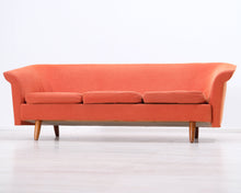 Lataa kuva Galleria-katseluun, 3-istuttava kangassohva oranssi