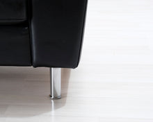 Lataa kuva Galleria-katseluun, 2-istuttava nahkasohva musta