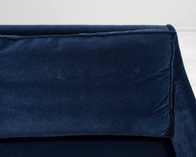 Lataa kuva Galleria-katseluun, 3-istuttava kangassohva tummansininen