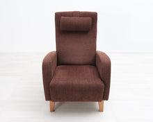 Load image into Gallery viewer, Asko nojatuoli rahilla tummanruskea