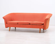 Lataa kuva Galleria-katseluun, 3-istuttava kangassohva oranssi