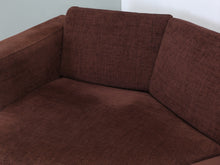 Load image into Gallery viewer, Asko 3-istuttava kangassohva tummanruskea