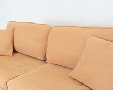 Load image into Gallery viewer, Asko Kielo 2,5-istuttava kangassohva ruskea