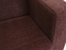 Load image into Gallery viewer, Asko 3-istuttava kangassohva tummanruskea