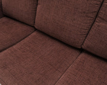 Load image into Gallery viewer, Asko 3-istuttava kangassohva tummanruskea