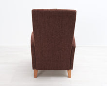 Load image into Gallery viewer, Asko nojatuoli rahilla tummanruskea