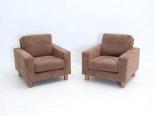 Lataa kuva Galleria-katseluun, Adea Zeno nojatuoli tummanruskea alcantara