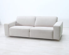 Load image into Gallery viewer, Asko Mykonos 3-istuttava kangassohva vaaleanharmaa