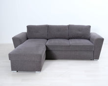 Load image into Gallery viewer, 4-istuttava harmaa divaani-vuodesohva