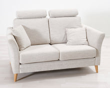 Lataa kuva Galleria-katseluun, 2-istuttava kangassohva vaaleanharmaa