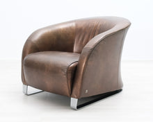 Lataa kuva Galleria-katseluun, Natuzzi nojatuoli ruskea