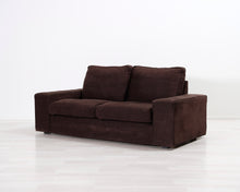 Lataa kuva Galleria-katseluun, 2-istuttava kangassohva ruskea