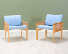 Lataa kuva Galleria-katseluun, Nojatuoli vaaleansinisellä verhoilulla