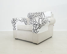 Load image into Gallery viewer, Asko nojatuoli Marimekon käsi- ja selkänojansuojalla