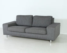 Load image into Gallery viewer, Asko 2-istuttava kangassohva harmaa