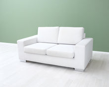 Load image into Gallery viewer, Asko 2-istuttava kangassohva vaaleanharmaa