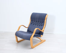 Load image into Gallery viewer, Asko Koivutaru nojatuoli sininen