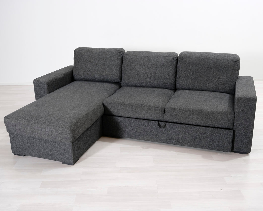 3-istuttava vuodesohva divaanilla harmaa