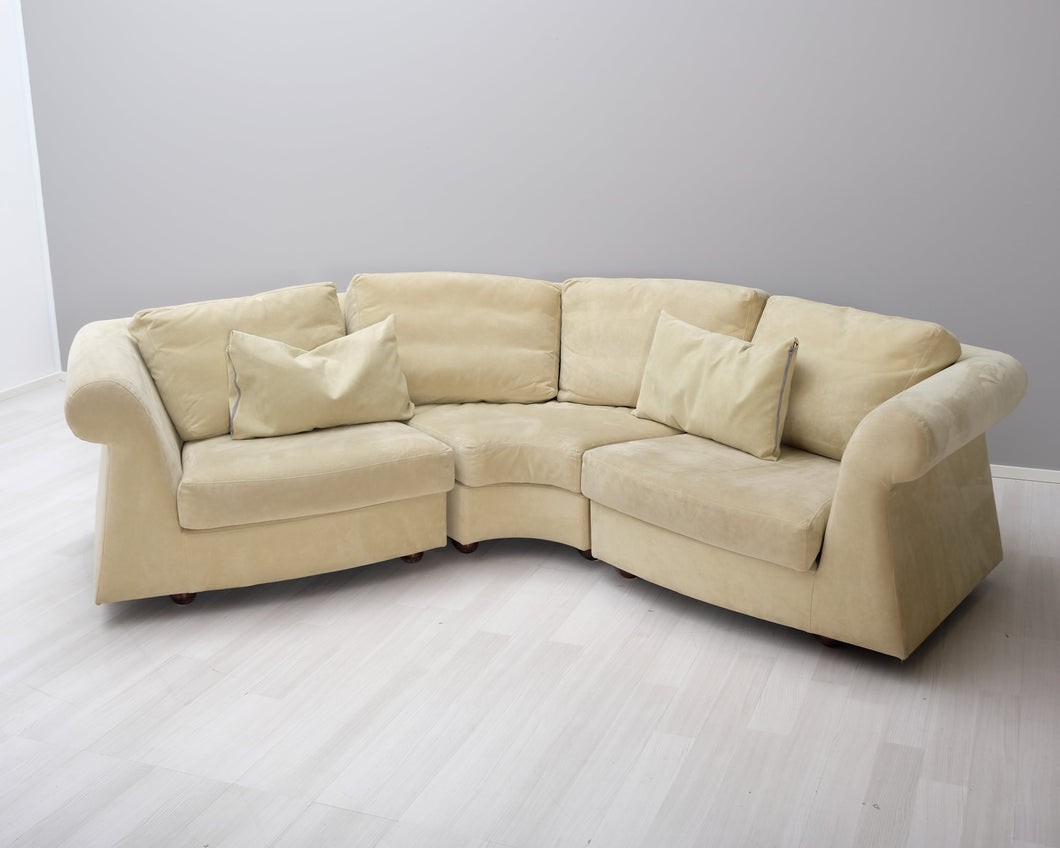 4-istuttava kaareva sohva beige