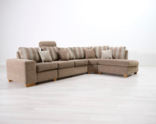 Lataa kuva Galleria-katseluun, Above 4-istuttava kulmasohva vaaleanruskea
