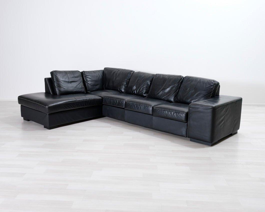 5-istuttava kulmasohva musta