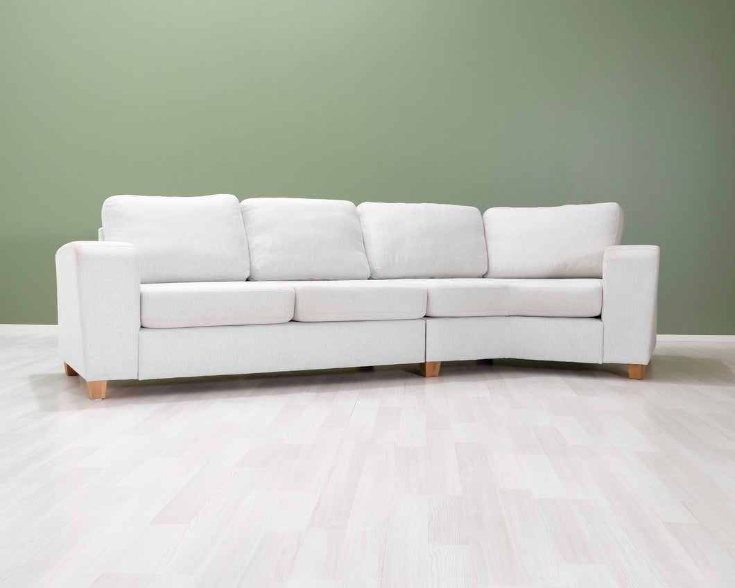 4-istuttava kangassohva vaaleanharmaa