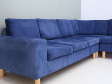 Lataa kuva Galleria-katseluun, 7-istuttava kulmasohva sininen
