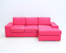 Load image into Gallery viewer, 3-istuttava divaanisohva Marimekko Pirput Parput pinkki
