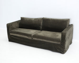 Ikea Karlstad sohva mittatilauspäällisellä tummanvihreä