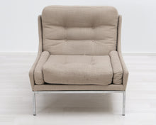 Lataa kuva Galleria-katseluun, 60-luvun nojatuoli harmaabeige
