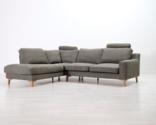 Lataa kuva Galleria-katseluun, 4-istuttava kulmasohva vihreänharmaa

