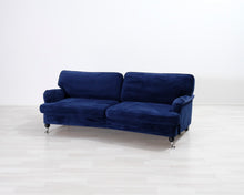 Lataa kuva Galleria-katseluun, 3-istuttava kangassohva tummansininen
