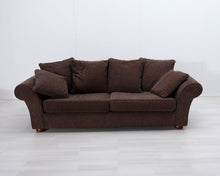 Load image into Gallery viewer, Asko 3-istuttava kangassohva tummanruskea
