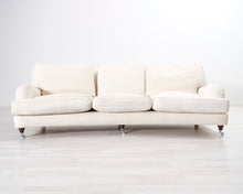 Lataa kuva Galleria-katseluun, 3-istuttava kangassohva valkoinen
