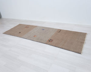 Gabbeh-matto 290 x 102 cm ruskea