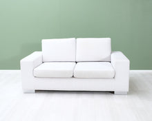 Load image into Gallery viewer, Asko 2-istuttava kangassohva vaaleanharmaa
